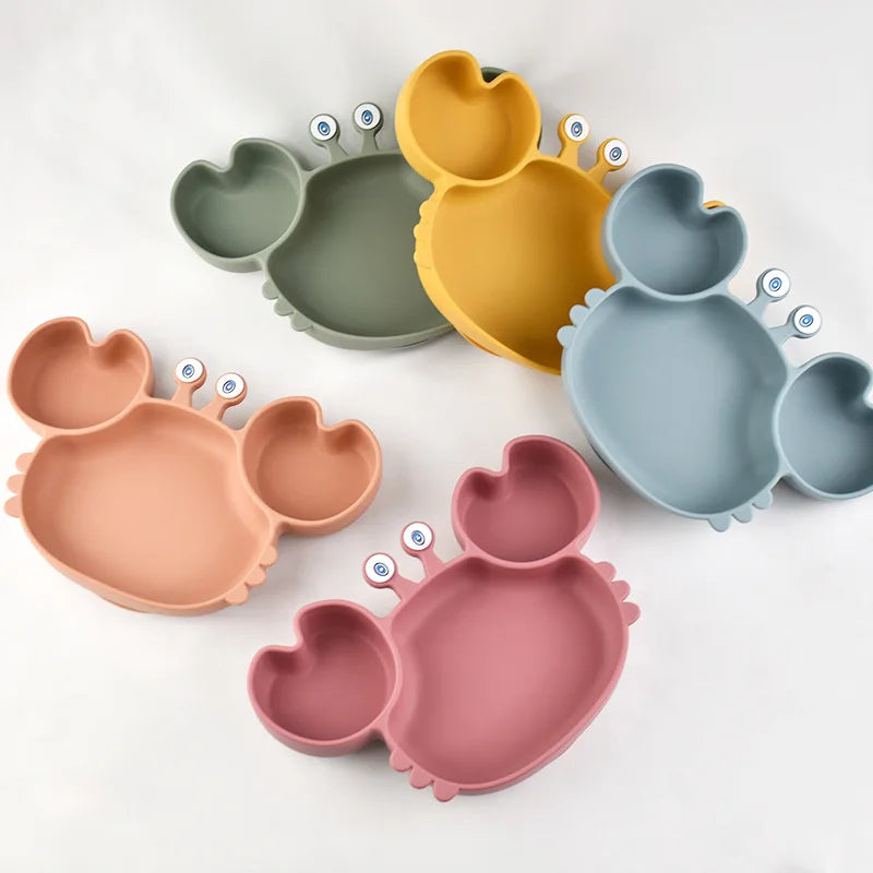 Silicone 3-Grid Crab Tray