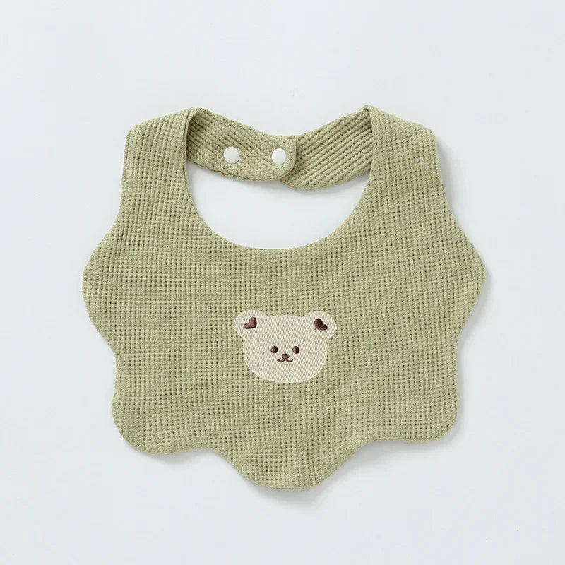 Bear Detail Soft Cotton Bib